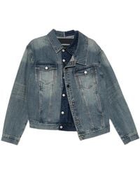 ANDERSSON BELL - Asymmetric-Layered Denim Jacket - Lyst