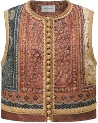 Into The East - Quercus Printed Waistcoat - Lyst