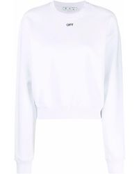 Off-White c/o Virgil Abloh - Off-stamp Cropped Sweatshirt - Lyst