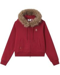 Chocoolate - Faux-Fur Trim Zip-Up Hoodie - Lyst