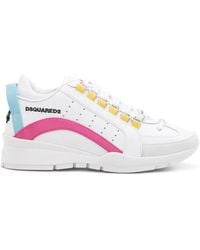 DSquared² - Lace-Up Leather Sneakers - Lyst