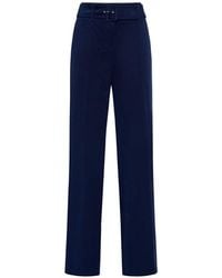 Maison Common - Belted Straight-Leg Trousers - Lyst