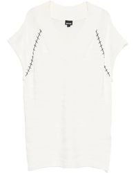 Just Cavalli - V-Neck Stitch-Detail Mini Dress - Lyst