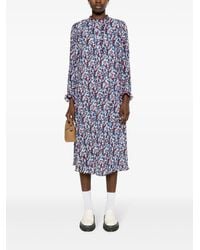 Ganni Pleated Georgette Flounce Smock Midi Dress in Pink | Lyst Ganni Pleated Georgette Flounce Smock Midi Dress in Pink | Lyst