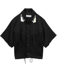 Toga - Camisa Con Detalle De Flecos Y Apliques - Lyst