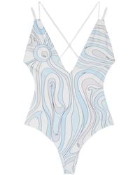 PUCCI - Marmo-Print Swimsuit - Lyst