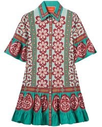 La DoubleJ - Choux Floral-Print Ruffled Mini Dress - Lyst