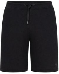 Guess - Drawstring-Fastening Logo-Patch Shorts - Lyst