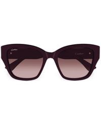 Cartier - C De Cartier Square-Frame Sunglasses - Lyst