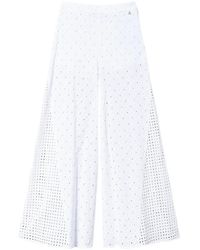 Twinset - Pantalon Palazzo En Broderie Anglaise - Lyst