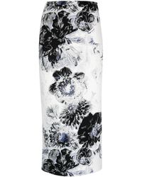 Alexander McQueen - Chiaroscuro Floral-jacquard Skirt - Lyst