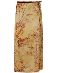 forte_forte - Le Bambou Secret Wrap Midi Skirt - Lyst