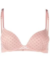 Wolford - Logo-Embroidered Demi-Cup Bra - Lyst