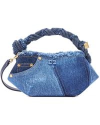 Ganni - Frayed Handle Tote Bag - Lyst