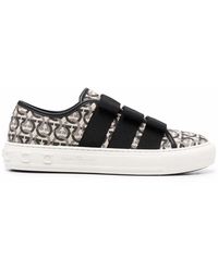 Ferragamo - Gancini And Vara Bow Low-Top Sneakers - Lyst