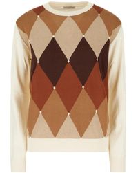 Ballantyne - Argyle-Intarsia Jumper - Lyst