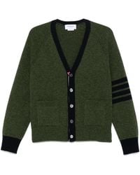 Thom Browne - Cárdigan de lana shetland con motivo 4 Bar Stripe - Lyst