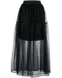 Maje - Sequin-embellished Tulle Skirt - Lyst