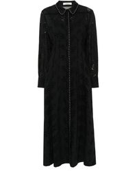 Dorothee Schumacher - Stud-embellished Cotton Midi Dress - Lyst