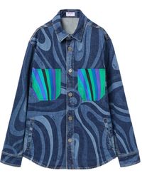 Emilio Pucci - Iride-Print Denim Jacket - Lyst