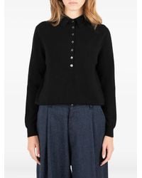 Societe Anonyme - Buttoned Polo-Collar Sweater - Lyst
