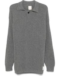 Emporio Armani - Ribbed-Knit Polo Shirt - Lyst