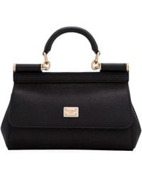 Dolce & Gabbana - Mini Sicily Grained-Leather Tote Bag - Lyst