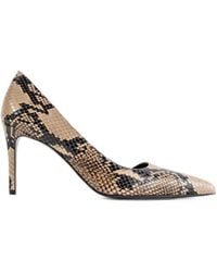 KHAITE - Jett D'Orsay Python-Effect Leather Pumps - Lyst
