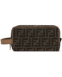 Fendi - Kleiner Kulturbeutel aus FF-Jacquard - Lyst