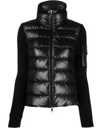 Moncler - Gefütterte Jacke Mit Logo-Patch - Lyst