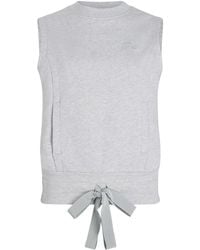 Patou - Logo-Embroidered Sleeveless Sweatshirt - Lyst