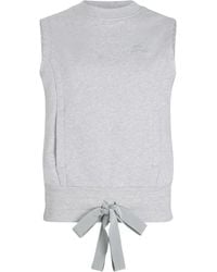 Patou - Logo-Embroidered Sleeveless Sweatshirt - Lyst