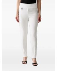 Joseph Ribkoff - Logo-Plaque Slim-Fit Trousers - Lyst