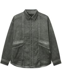 Musium Div. - Washed-Effect Panelled Shirt Jacket - Lyst