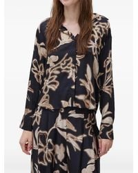 Benetton - Floral-Print Long-Sleeve Shirt - Lyst