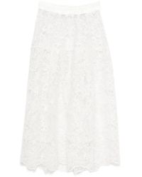 Maurizio Braschi - Lace Midi Skirt - Lyst