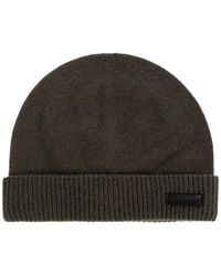 Emporio Armani - Logo-Patch Cashmere Beanie Hat - Lyst
