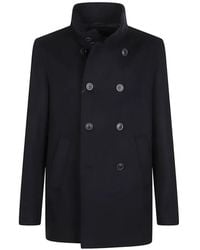Herno - High-Neck Double-Breasted Coat - Lyst