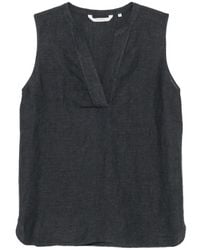 Xacus - Selma Mouwloze Top Met V-Hals - Lyst