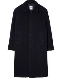 Sandro - Button-Fastening Wool Coat - Lyst