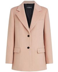 KARL LAGERFELD - Single-Breasted Felted Coat - Lyst