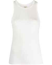 L'Agence - Ribbed Round-Neck Tank Top - Lyst