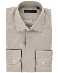 Corneliani - Silk Concealed-Placket Shirt - Lyst