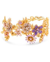 Oscar de la Renta - Flower Garden Armband mit Kristallen - Lyst