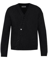 Jil Sander - Asymmetric-Fastening Knit Cardigan - Lyst