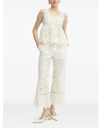 Ermanno Scervino - Embroidery-Eyelet Lace-Trim Top - Lyst
