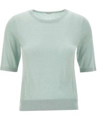 Kangra - Short-Sleeve Ribbed-Trim T-Shirt - Lyst