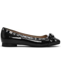 Ganni - Ballerines En Cuir À Détails D'Œillets - Lyst