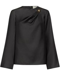 Loulou de Saison - Draped Ornament-Detail Blouse - Lyst
