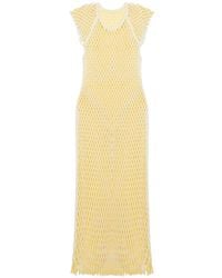 Jonathan Simkhai - Faylen Open-Knit Fringed Midi Dress - Lyst
